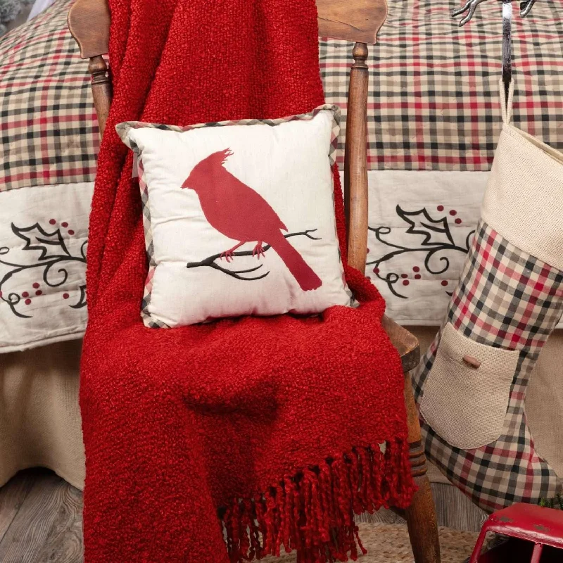 Cotton Pillows for Natural ComfortHollis Cardinal Pillow 12x12